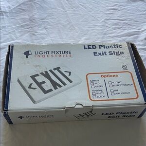 Light Fixture Industries LED Plastic Exit Sign